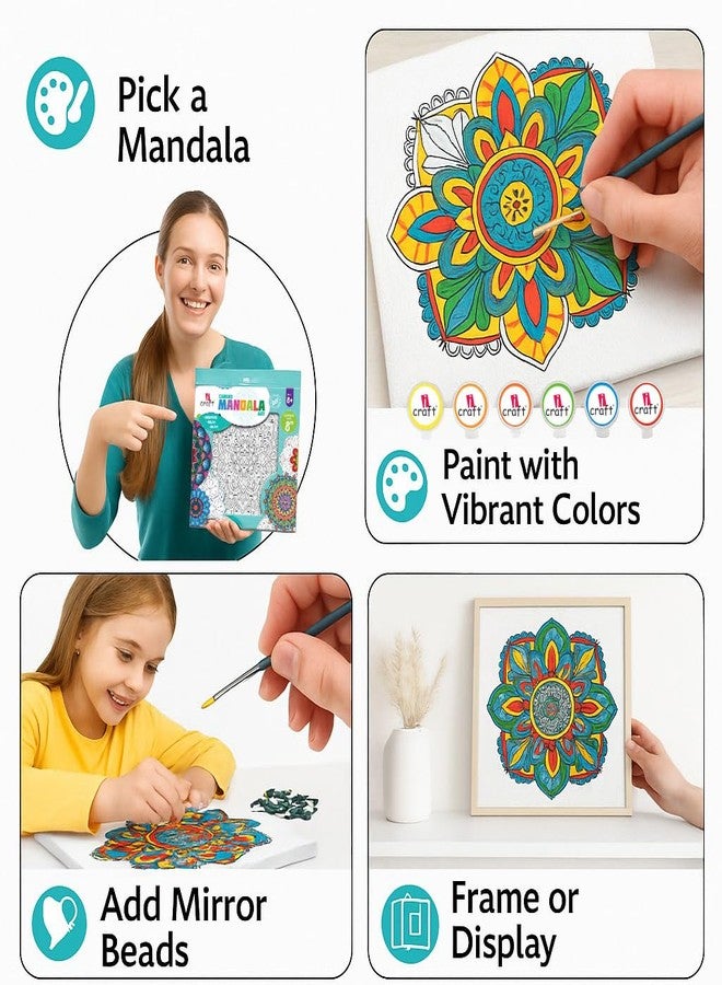 iCraft Canvas Mandala Kit (Harmony Bloom Manadala 4) - Image 3